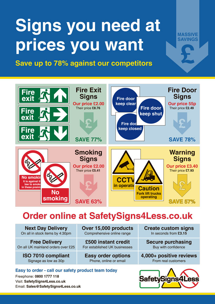 Safety Signs 4 Less large advert