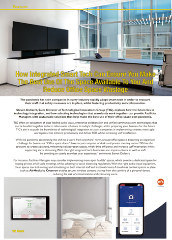How Integrated Smart Tech Can Ensure You Make The Best Use Of The Space Available To You And Reduce Office Space Wastage