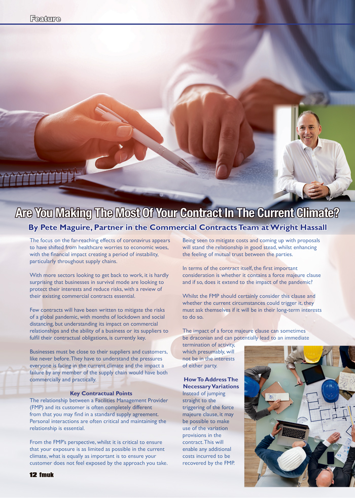 Are You Making The Most Of Your Contract In The Current Climate? page 1