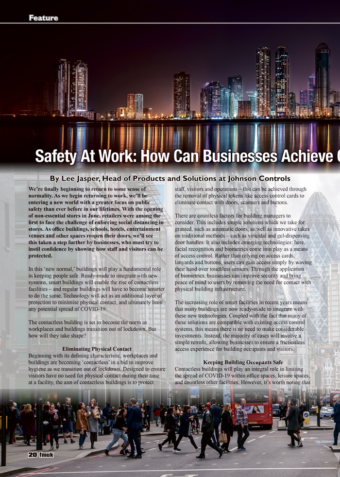 Safety At Work: How Can Businesses Achieve Contactless Buildings? page 1