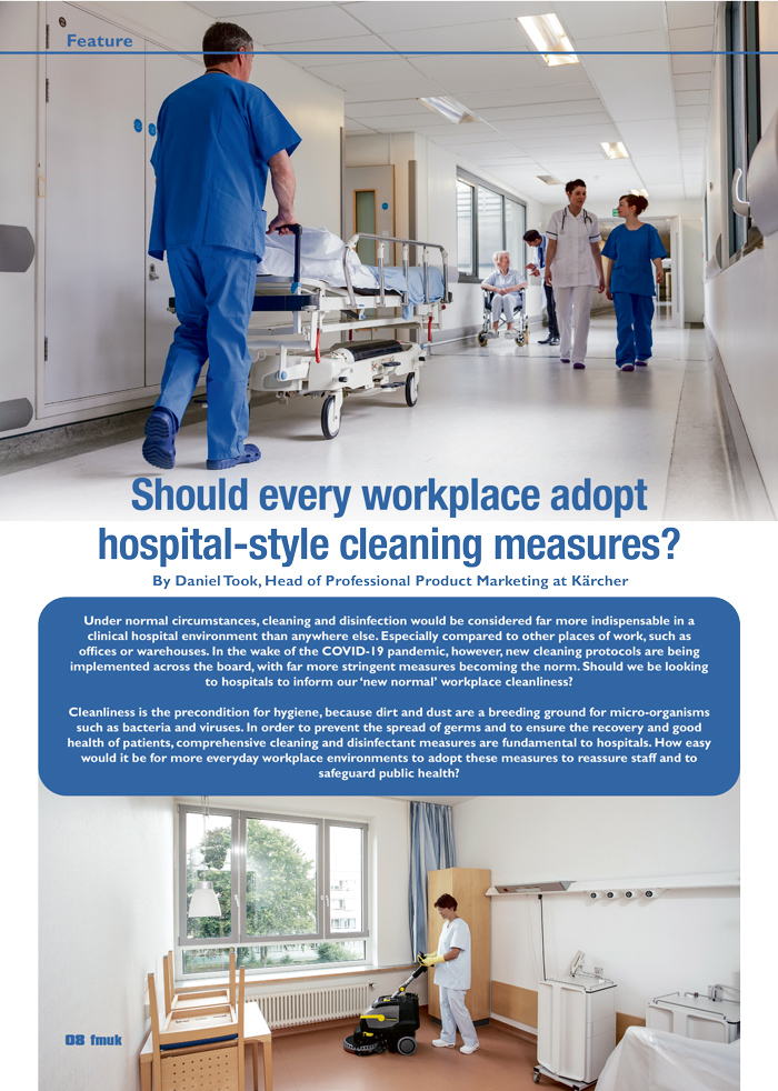 Should every workplace adopt hospital-style cleaning measures? page 1