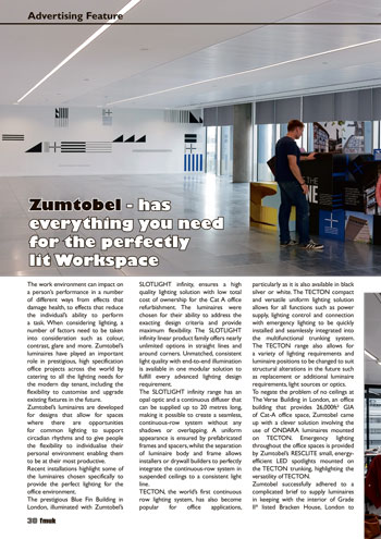 Zumtobel - Has Everything You Need For The Perfectly Lit Workspace page 1