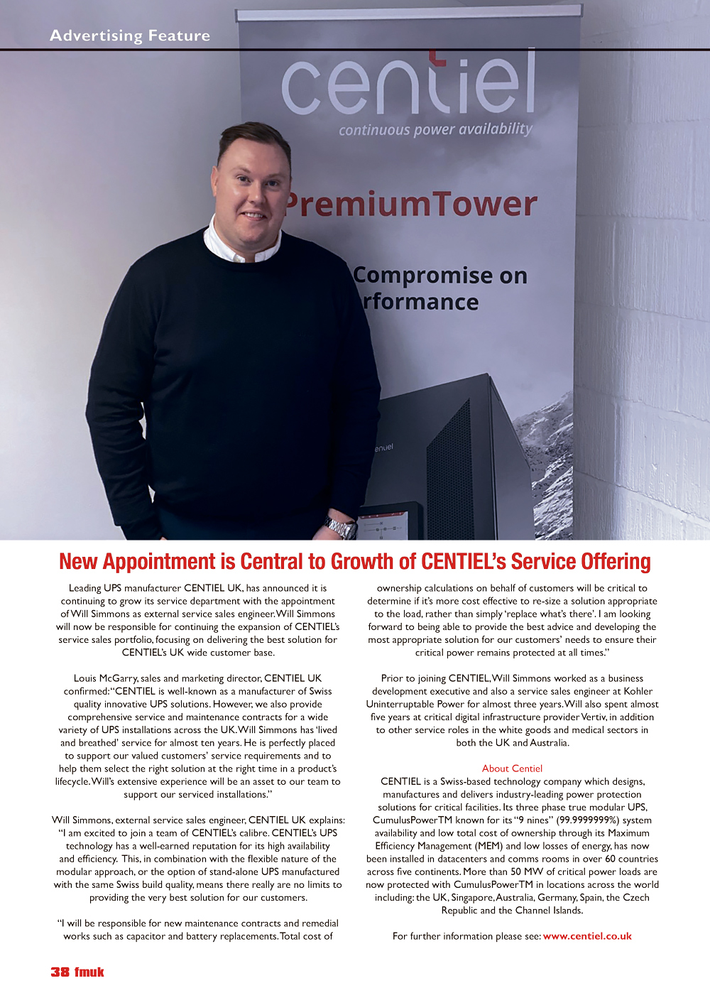 New Appointment Is Central To Growth Of CENTIEL’s Service Offering