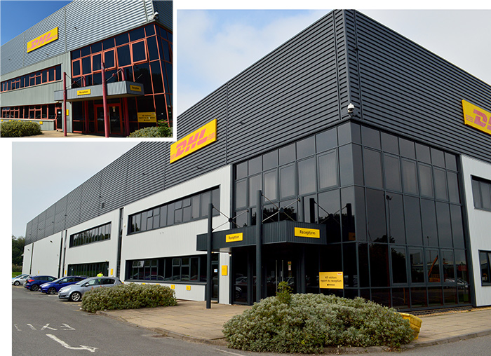 DHL Reception revitalised by Cladding Coatings