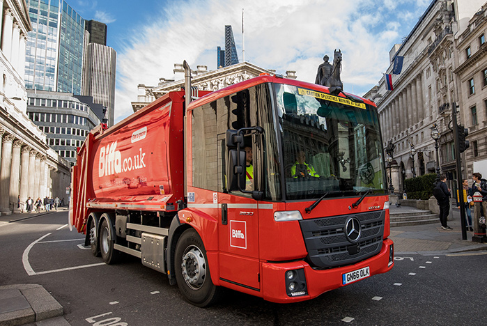 Biffa truck driven in London