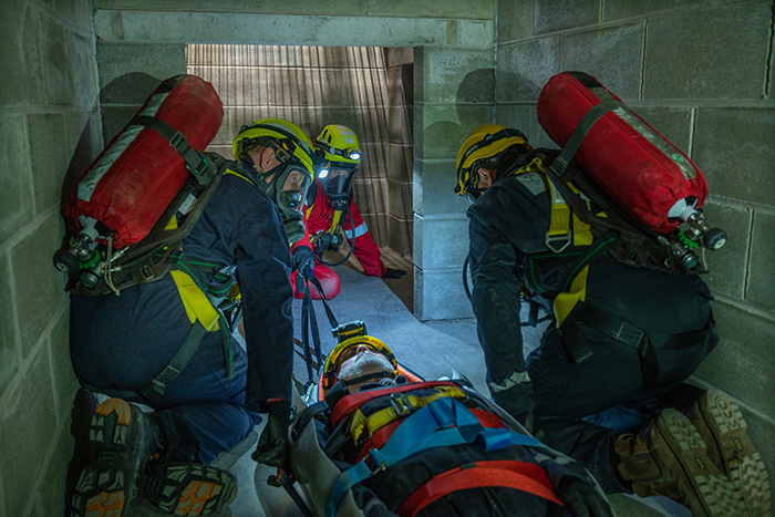 Arco Safety Services Firemen Training In A Confined Space