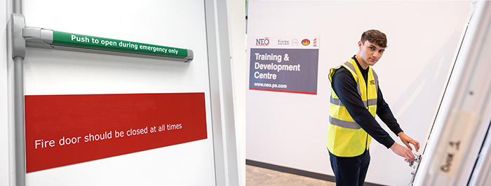 PTSG Premier Technical Services Group's Fire Solutions Ltd, fire door and recruitment image