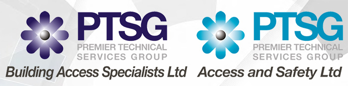 PTSG's Building Access Specialists Ltd and Access And Safety Ltd logos combined