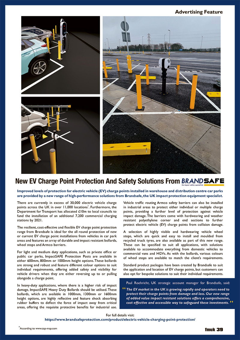 New EV Charge Point Protection And Safety Solutions From Brandsafe