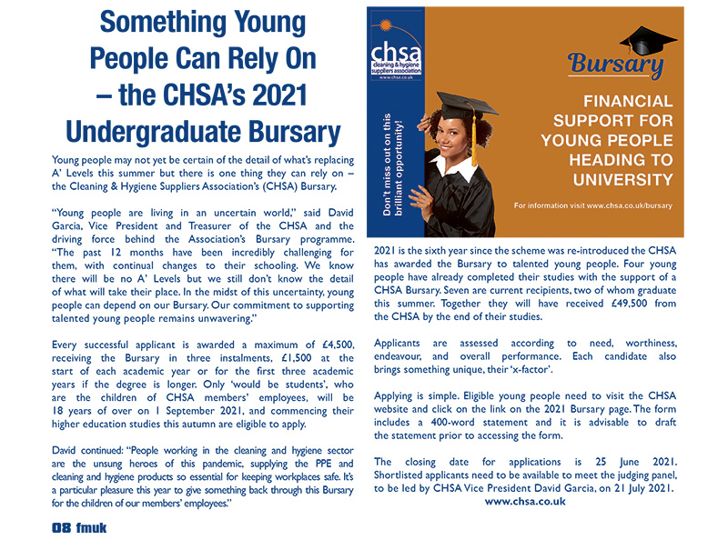 Something Young People Can Rely On – The CHSA’s 2021 Undergraduate Bursary