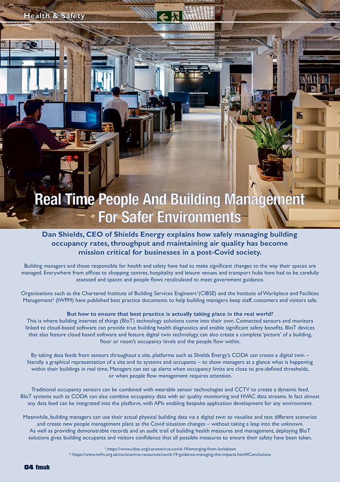 Real Time People And Building Management For Safer Environments