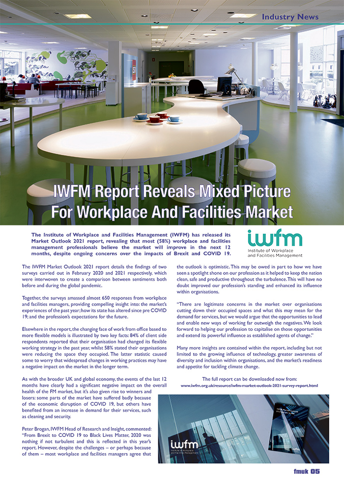 IWFM Report Reveals Mixed Picture For Workplace And Facilities Market