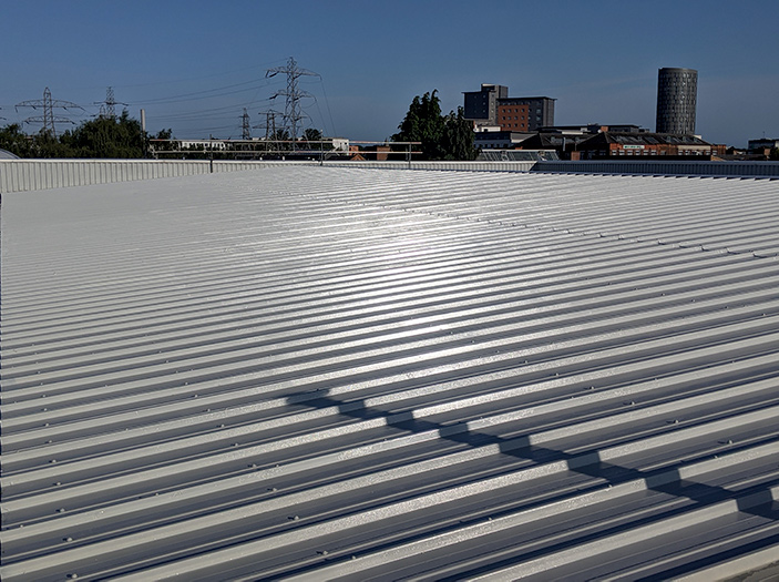 A roof refurbished by Cladding Coatings
