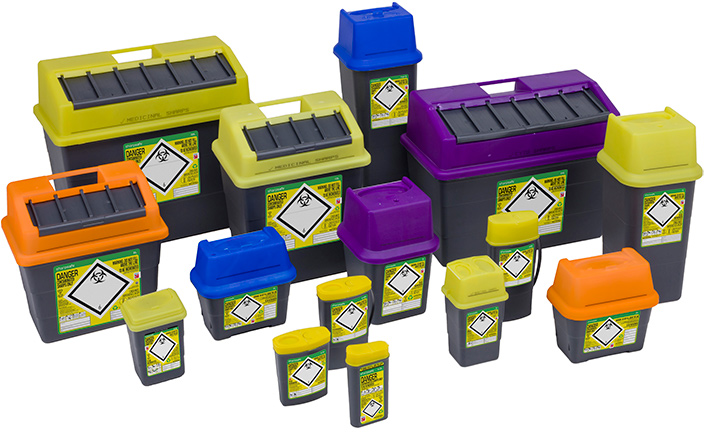 Sharpsafe full range made from recycled materials available from phs group