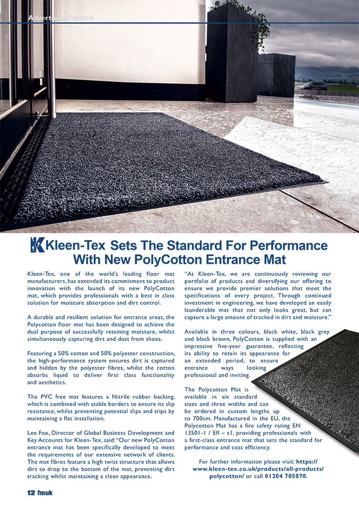 Kleen-Tex Sets The Standard For Performance With New PolyCotton Entrance Mat