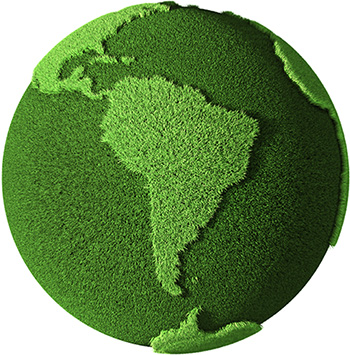a green globe