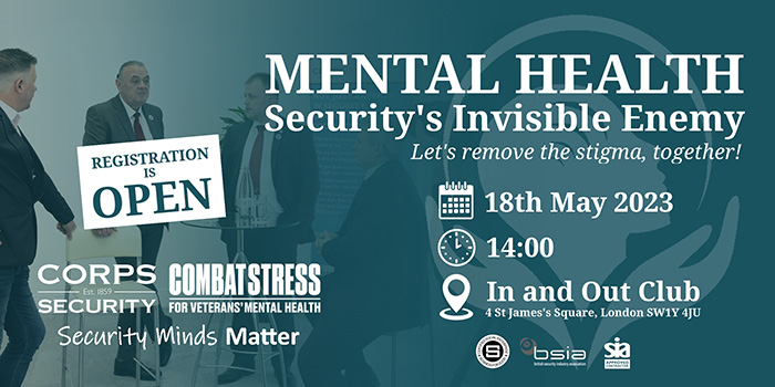 Corps Security's Mental Health event. Registration is Open