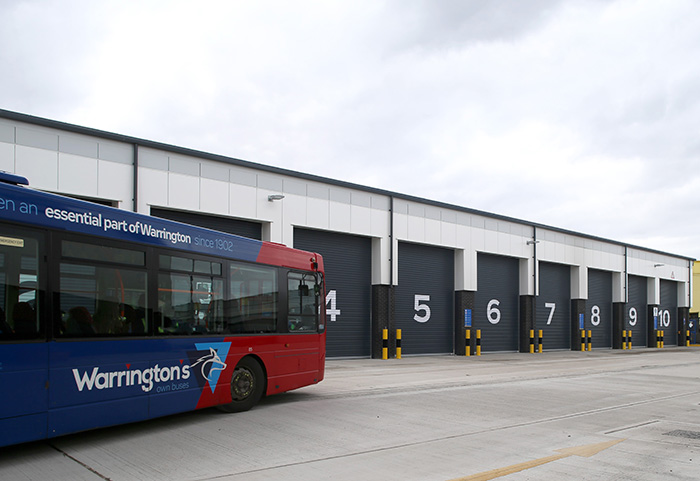 Hörmann UK's industrial doors at Warrington bus depot