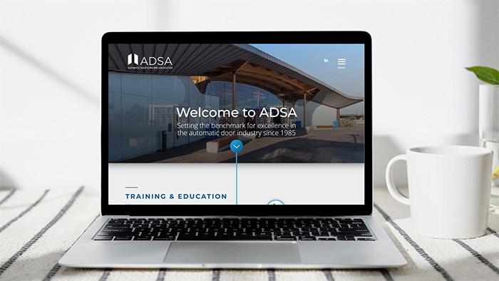 A laptop showing ADSA's new website