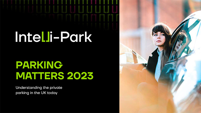 The front cover of Intelli-Park Parking Matters 2023 Report