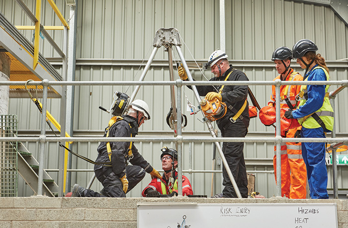 ARCO safety systems being using a harness training