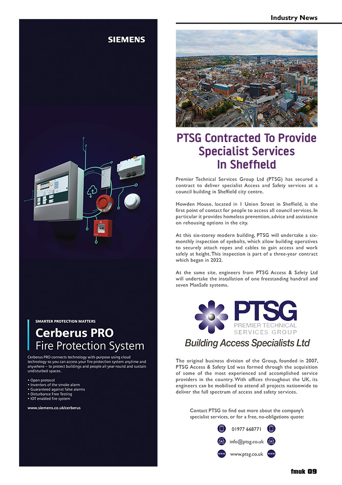 PTSG Contracted To Provide Specialist Services In Sheffield