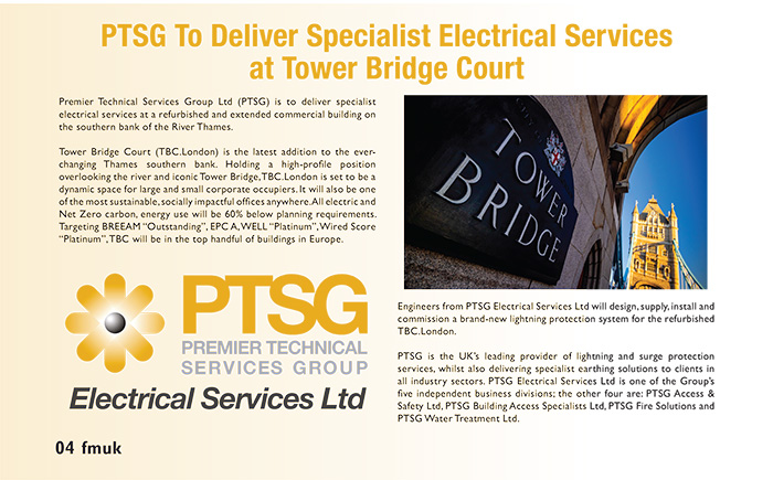 PTSG To Deliver Specialist Electrical Services at Tower Bridge Court