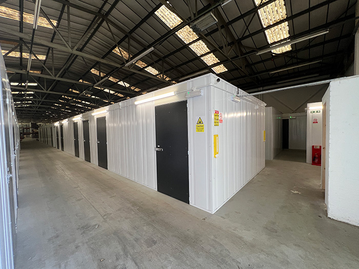 The finished storage units at Offerfair