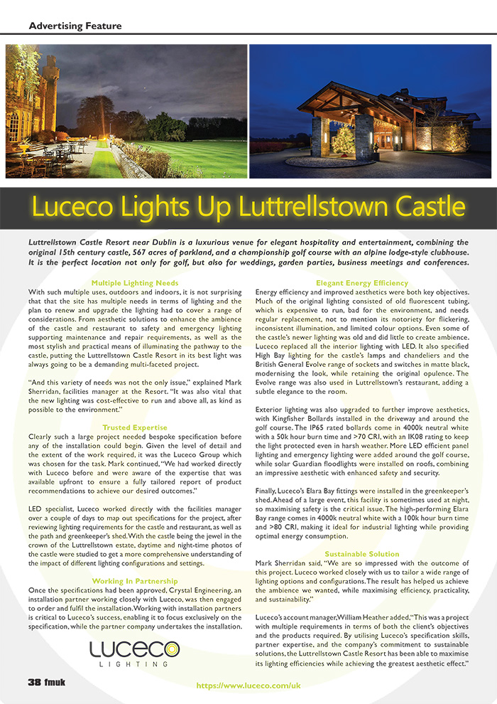 Luceco Lights Up Luttrellstown Castle