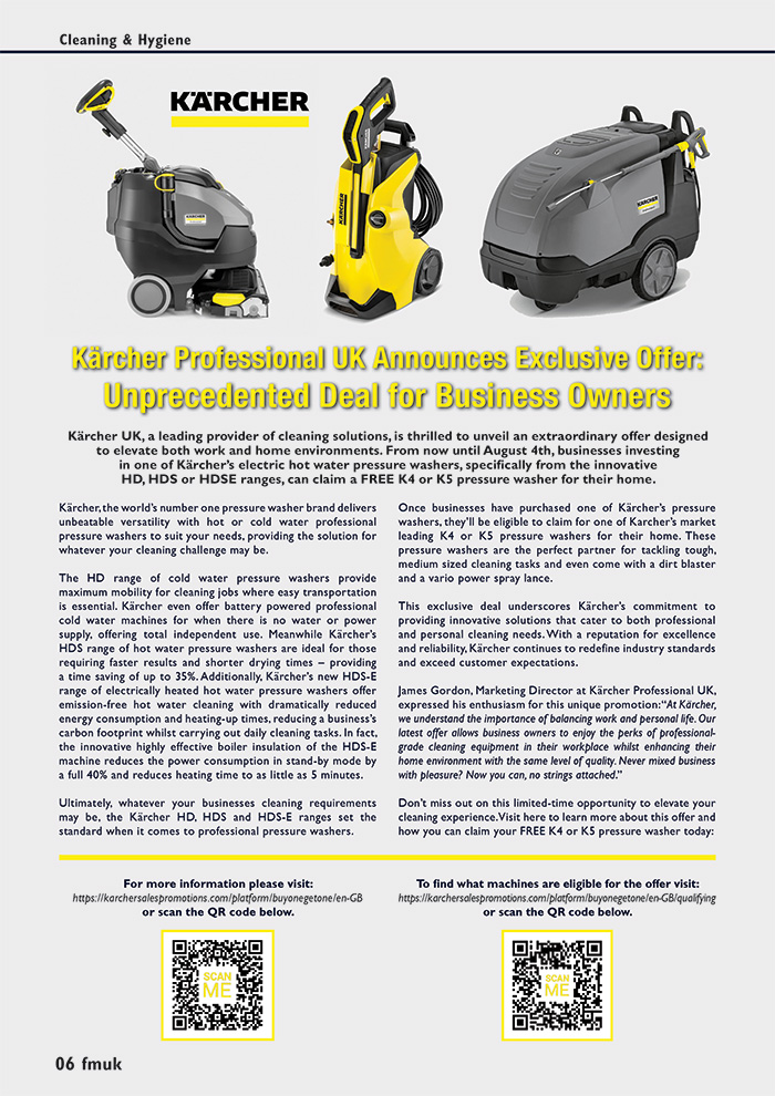 Kärcher Professional UK Announces Exclusive Offer: Unprecedented Deal For Business Owners